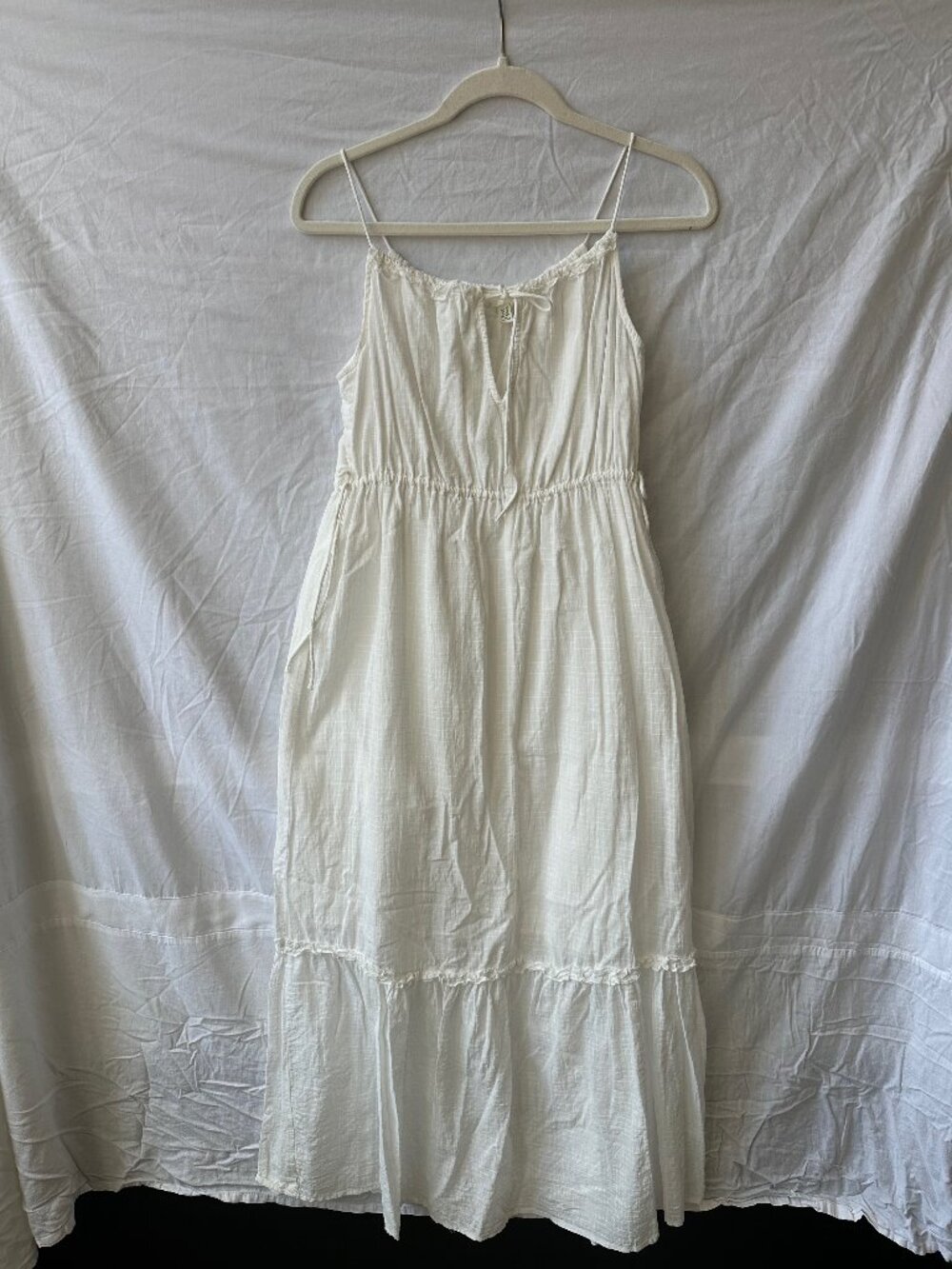 H&M White Midi Poplin Sundress XS